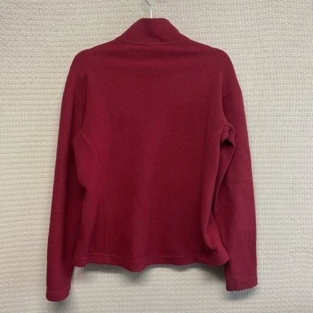 Patagonia Synchilla Raspberry FullZip MockNeck Fleece Jacket Sweater Women M USA